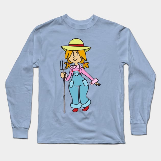 Rehaired Farmer Girl Long Sleeve T-Shirt by saradaboru